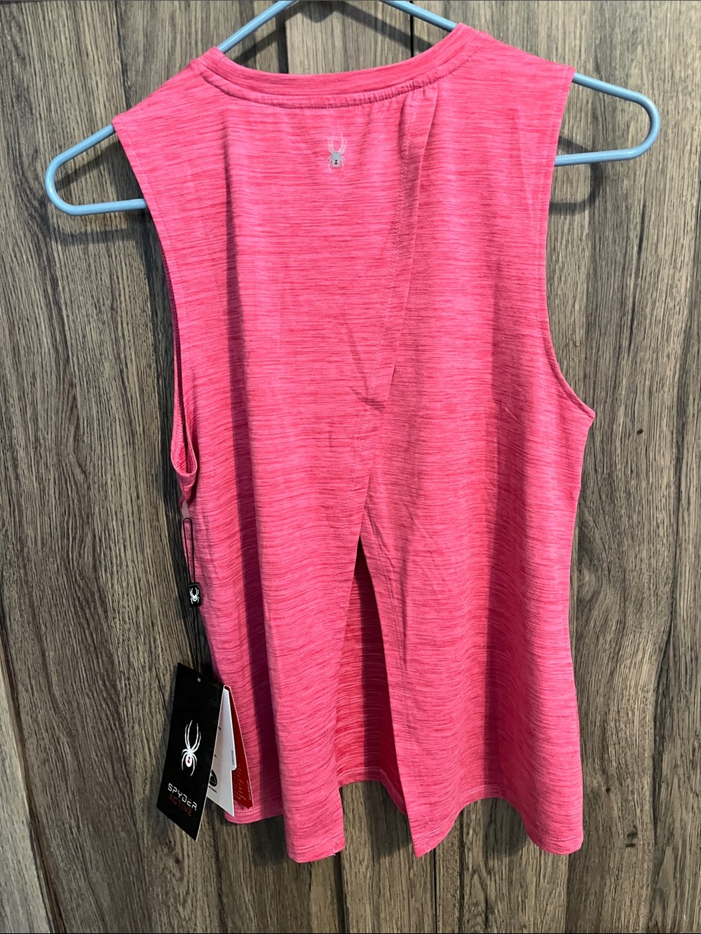Spyder Pink Heathered Sleeveless Workout Tank - Picture 3 of 5